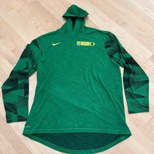 Nike Green Oregon Ducks Long Sleeve Hooded T-Shirt XL